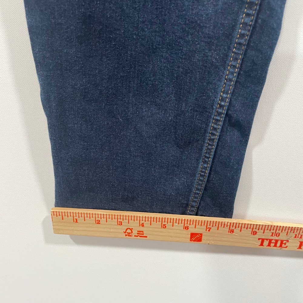 Levis 506 Straight Leg Jeans Mens 38x32 Dark Indigo Blue Stretch Denim Pants - Picture 4 of 8